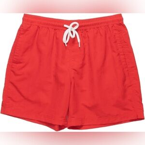 Rsq 6" Nylon Shorts Red